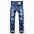 Comfy Men's Ripped Jeans Casual Mid Waisted Urban Jeans Pants